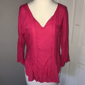Pink Embriodered Blouse